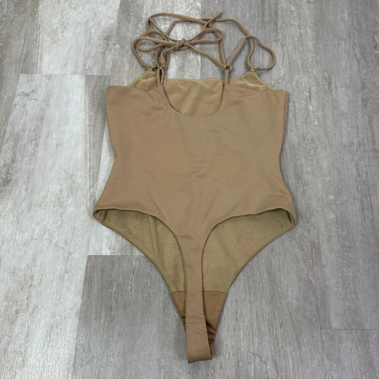 NBD Eloisa Bodysuit In Beige Tan Size XS - Image 5