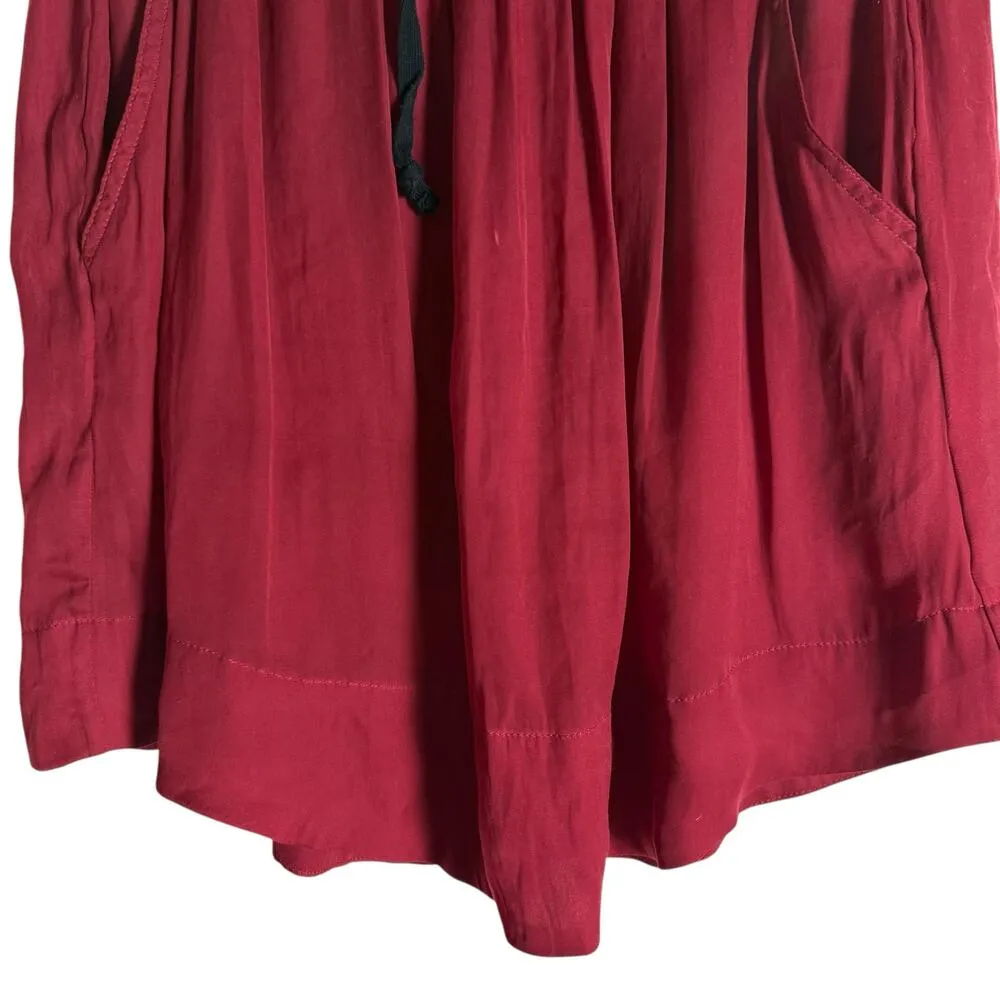 Isabel Marant Etoile Berry Red Drawstring Mini Skirt Size S - Image 6