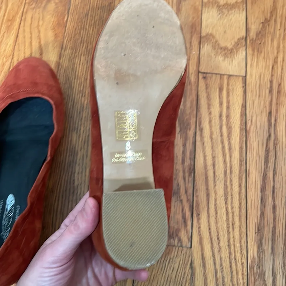 Free‎ People Jeffrey Campbell Burnt Orange Suede Cyndi Block Heel Women’s Size 8 - Image 8