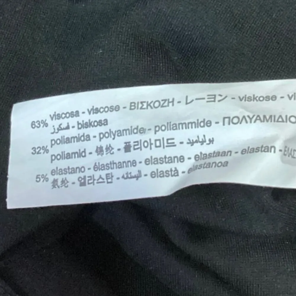 Zara Women's Black Stretchy Ruched Elastic Waist Straight Pencil Midi Skirts M - Image 5