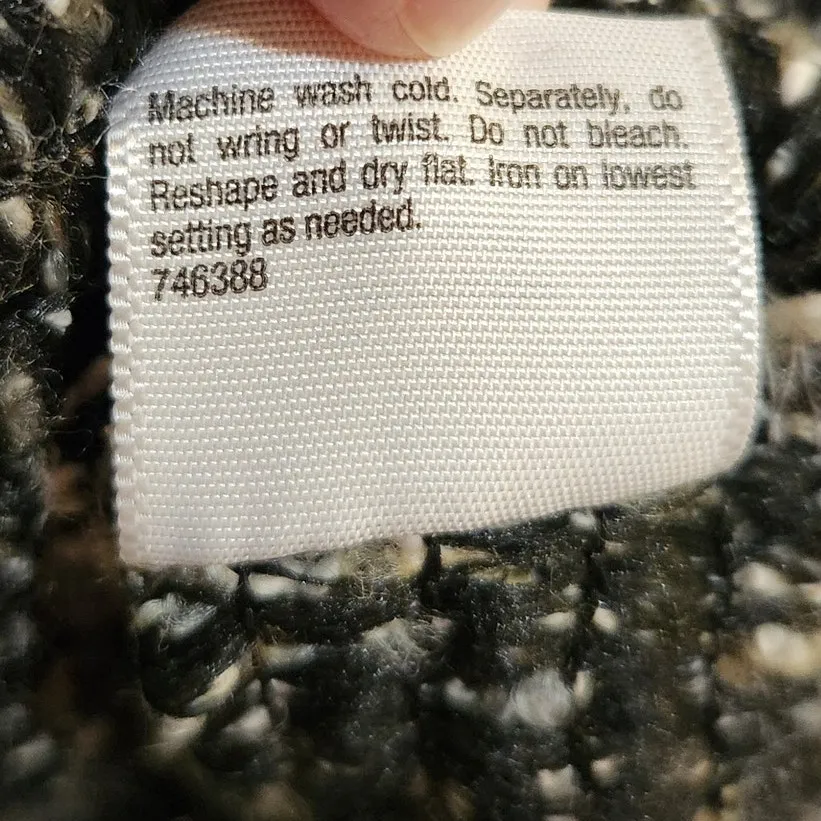 A.N.A A New Approach Black Crewneck Full Zip Preppy Tweed Blazer Jacket Size XL - Image 10