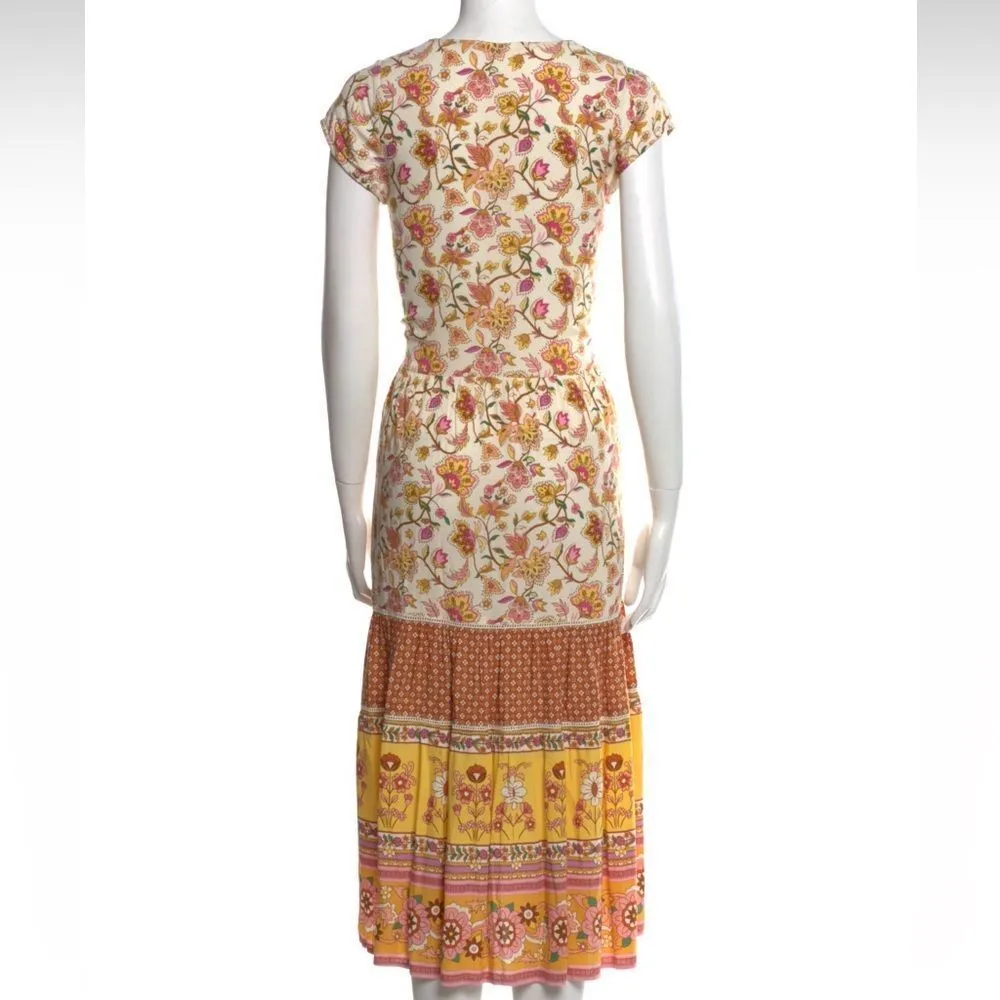 Spell‎ and the Gypsy Women's Portobello Road Babydoll Floral Boho Midi Dress XXS Yellow - Image 6