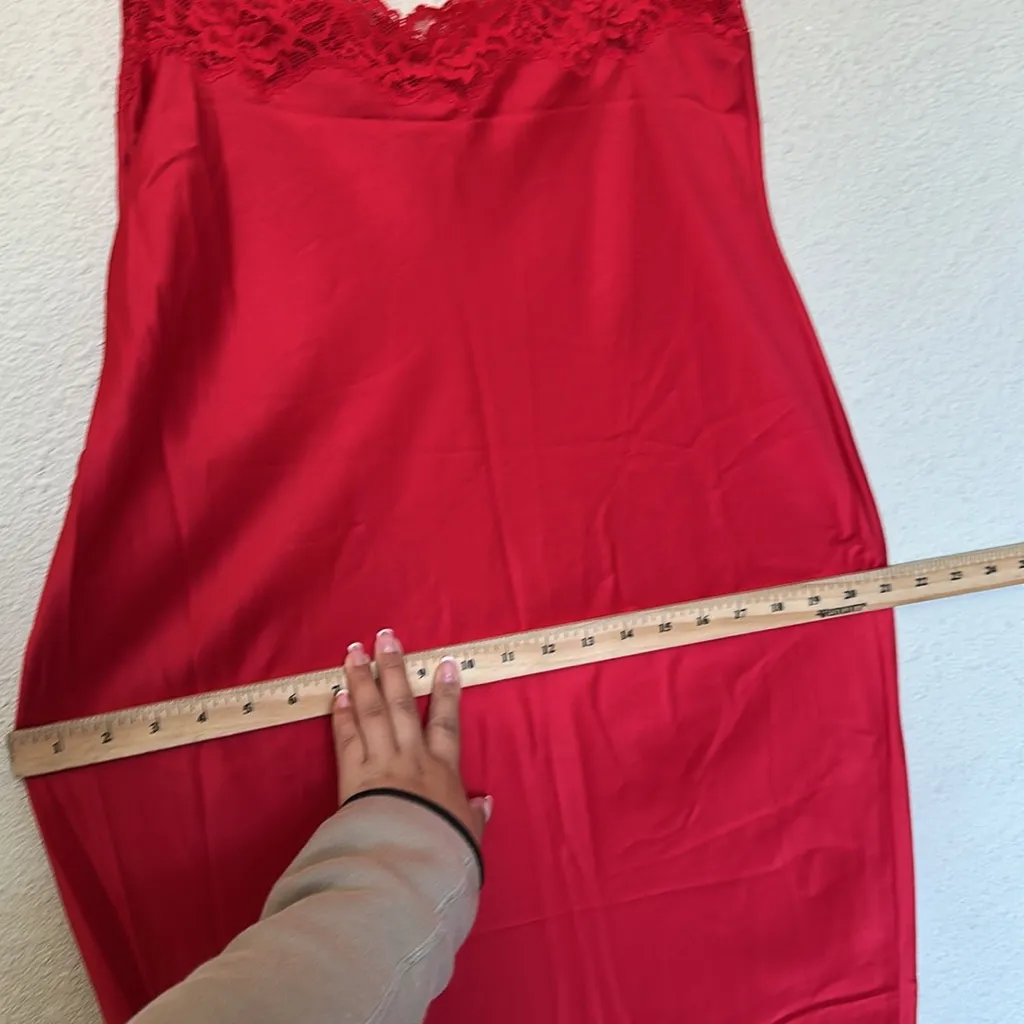 HOUSE OF CB XL A-C 'Salma' Red Rose‎ Satin Slip Dress NWOT - Image 13