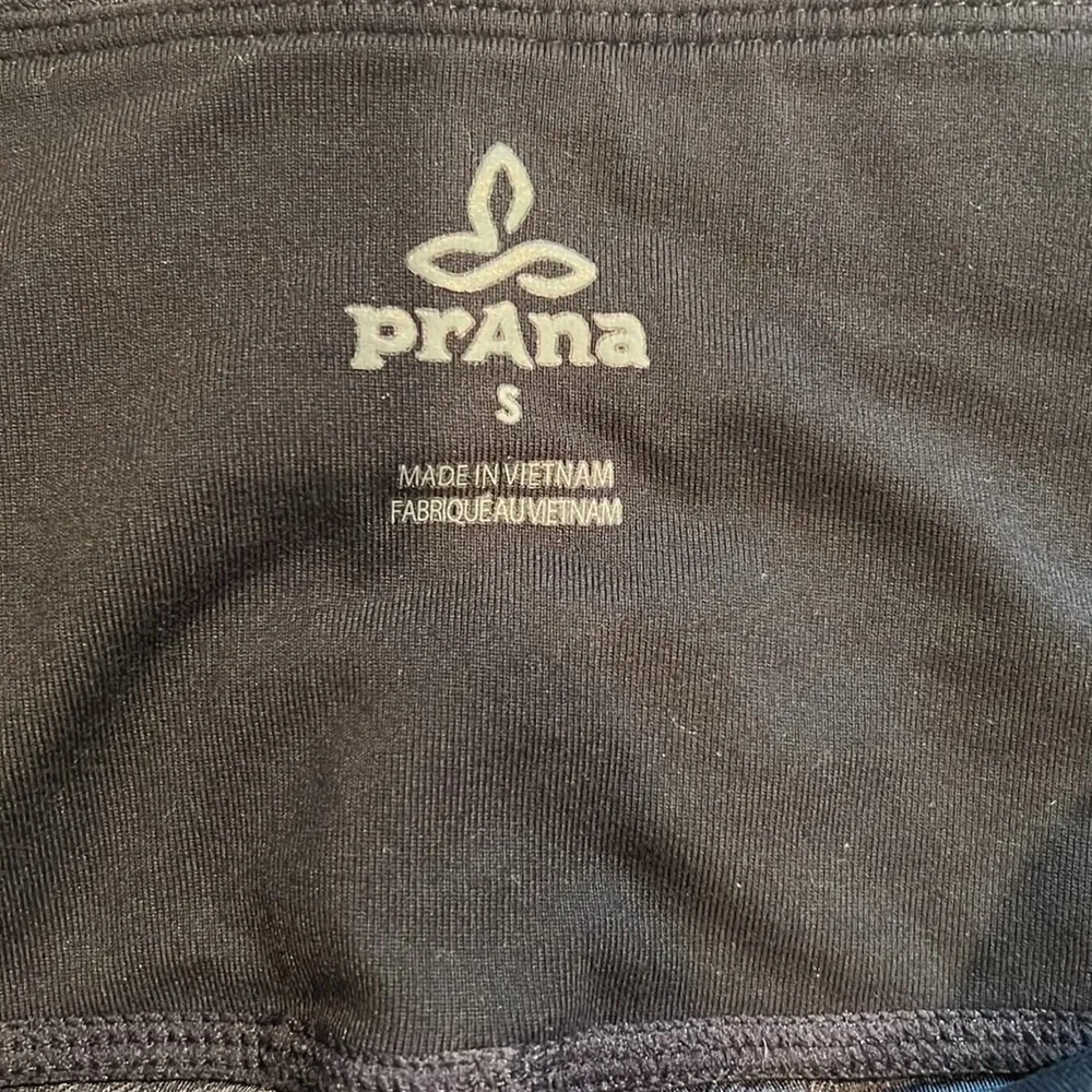 PrAna cropped legging pants geometric print pull on small black cinched legs - Image 9