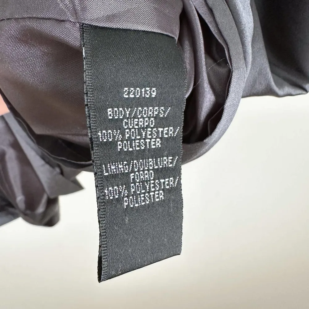 Monique Lhuillier Charcoal Gray Strapless Formal Taffeta Mini Dress sz 0 - Image 6