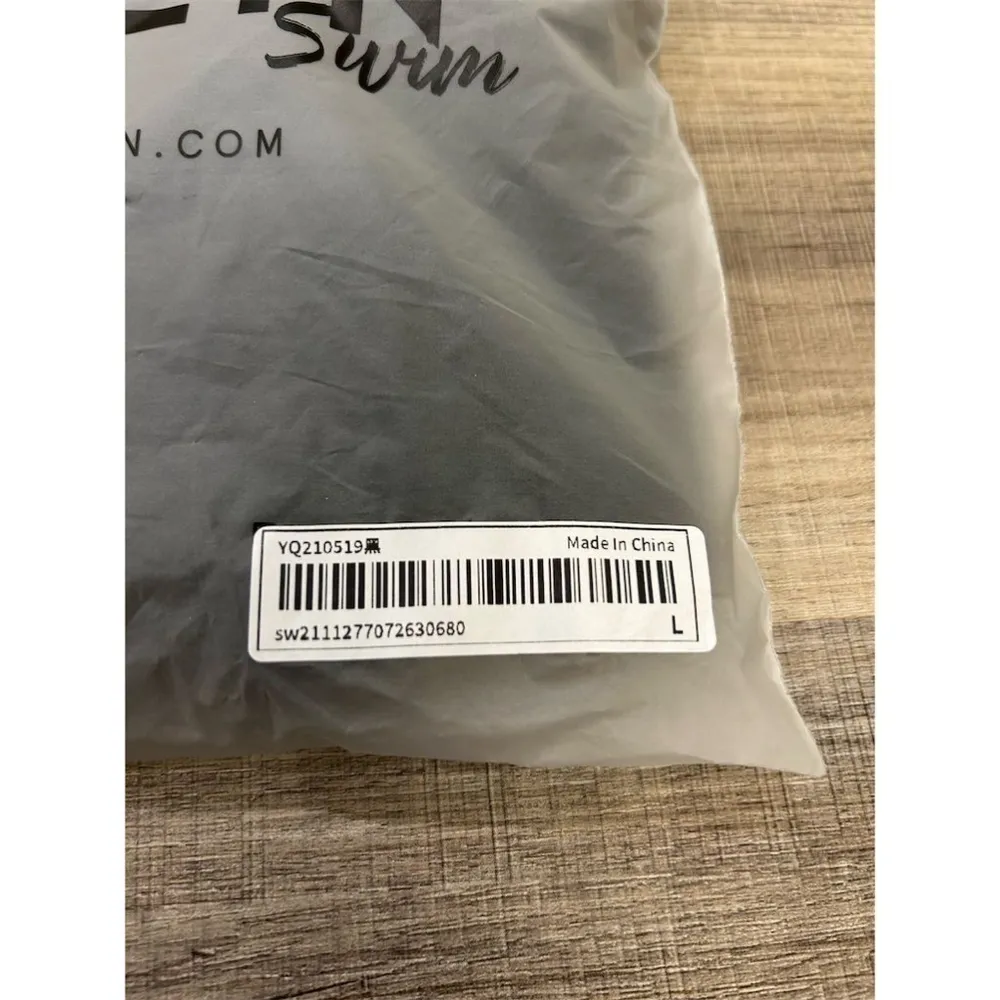 SHEIN Swim Black Halter Bikini Set Size L Adjustable Tie Ruched Texture - Image 13