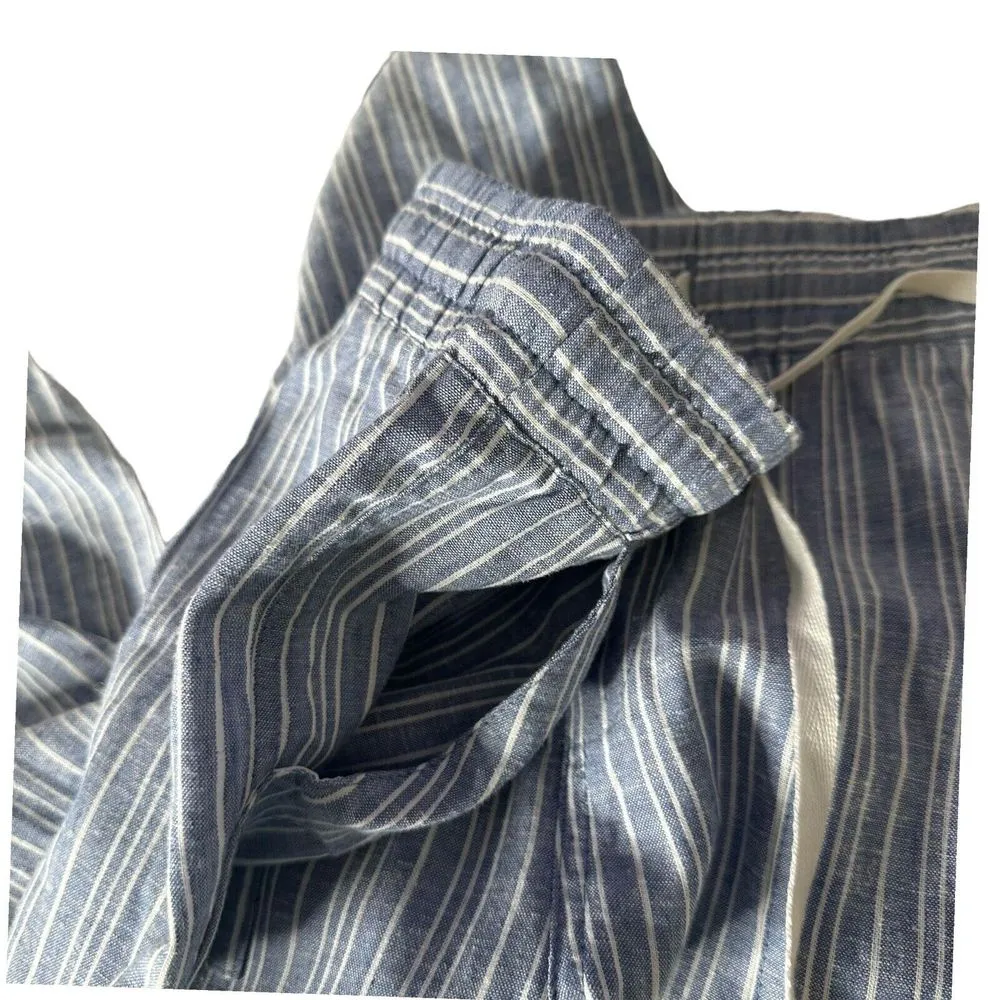 Land N Sea Womens Crop Pants Size S Blue Coastal Minimalist Resort Wear Nautical - Image 8