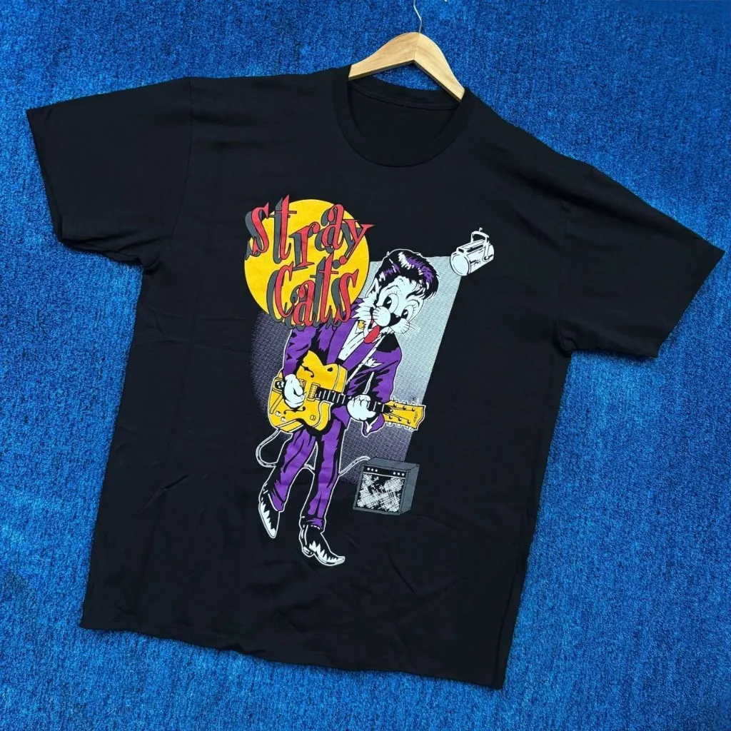 Stray Cats Self Titled Album Rockabilly Graphic T-Shirt Size XL - Image 3