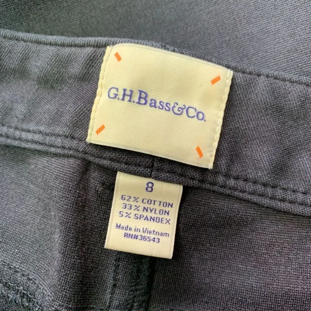 GH Bass and Co Womens Skinny Jeans Dress Pants Stretch Slim Fit Black Size 8 - Image 6