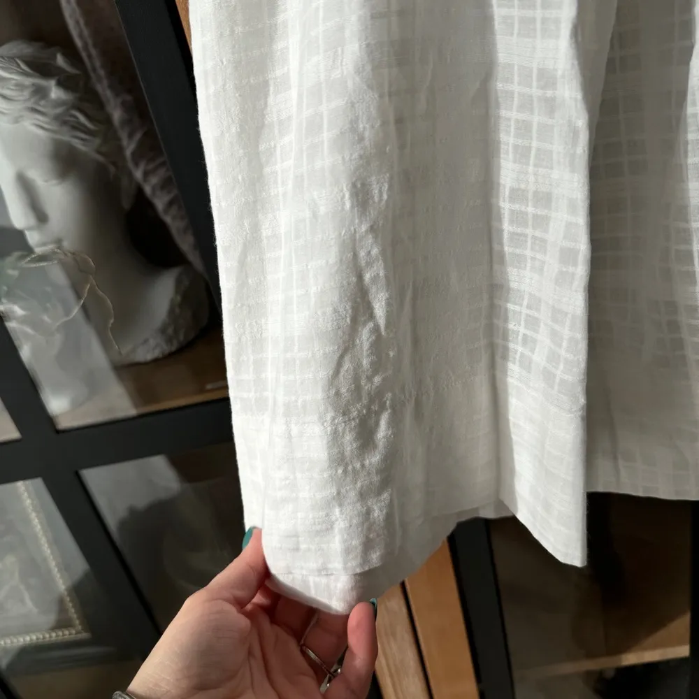 MIRTH malaga top blouse cotton buttons bows tie front box weave short sleeve - Image 4