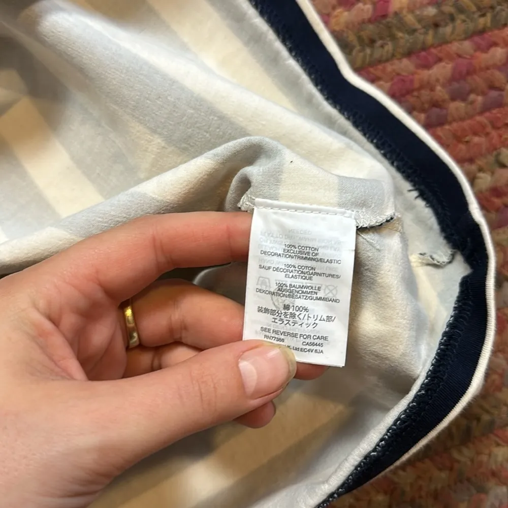 J CREW NAVY CREAM STRIPE OFF THE SHOULDER NAUTICAL YAUCHT DRESS - Image 5