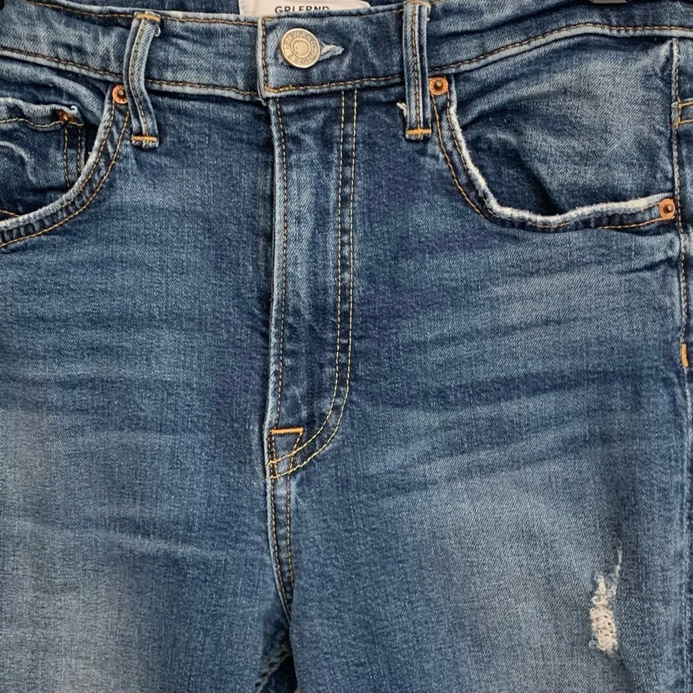 Kendall High Waist Skinny Distressed Fox Fire Wash Jeans Size 27 - Image 7