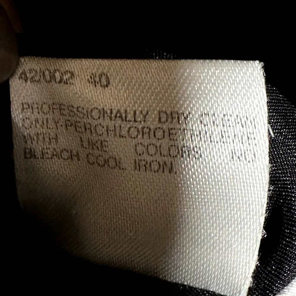 Max Mara Virgin Wool Blazer Suit Jacket Notched Collar Button Dark Gray 6 - Image 5