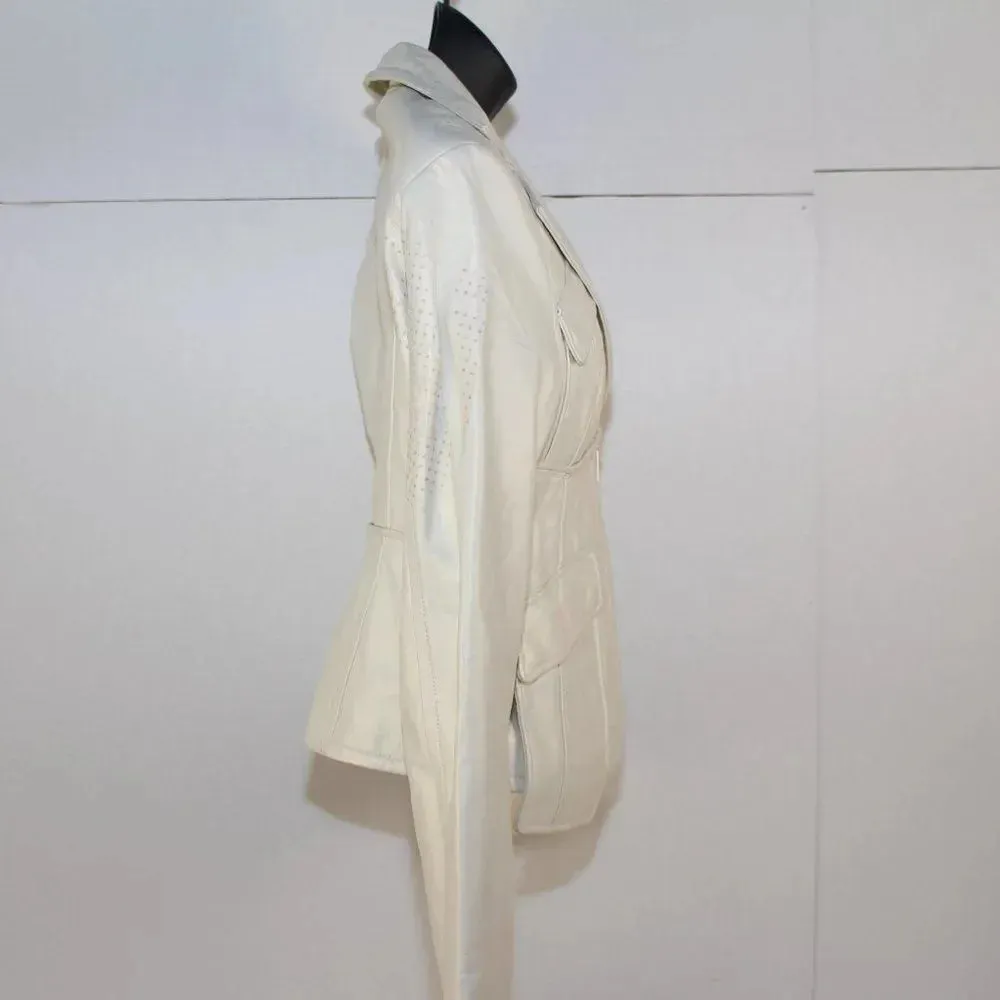 bebe ladies leather jacket size M - Image 3