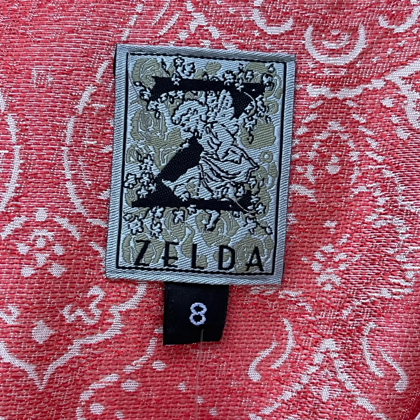 Zelda Women's Vintage Jacquard Pink Tapestry Jacket Size 8. NEW - Image 5