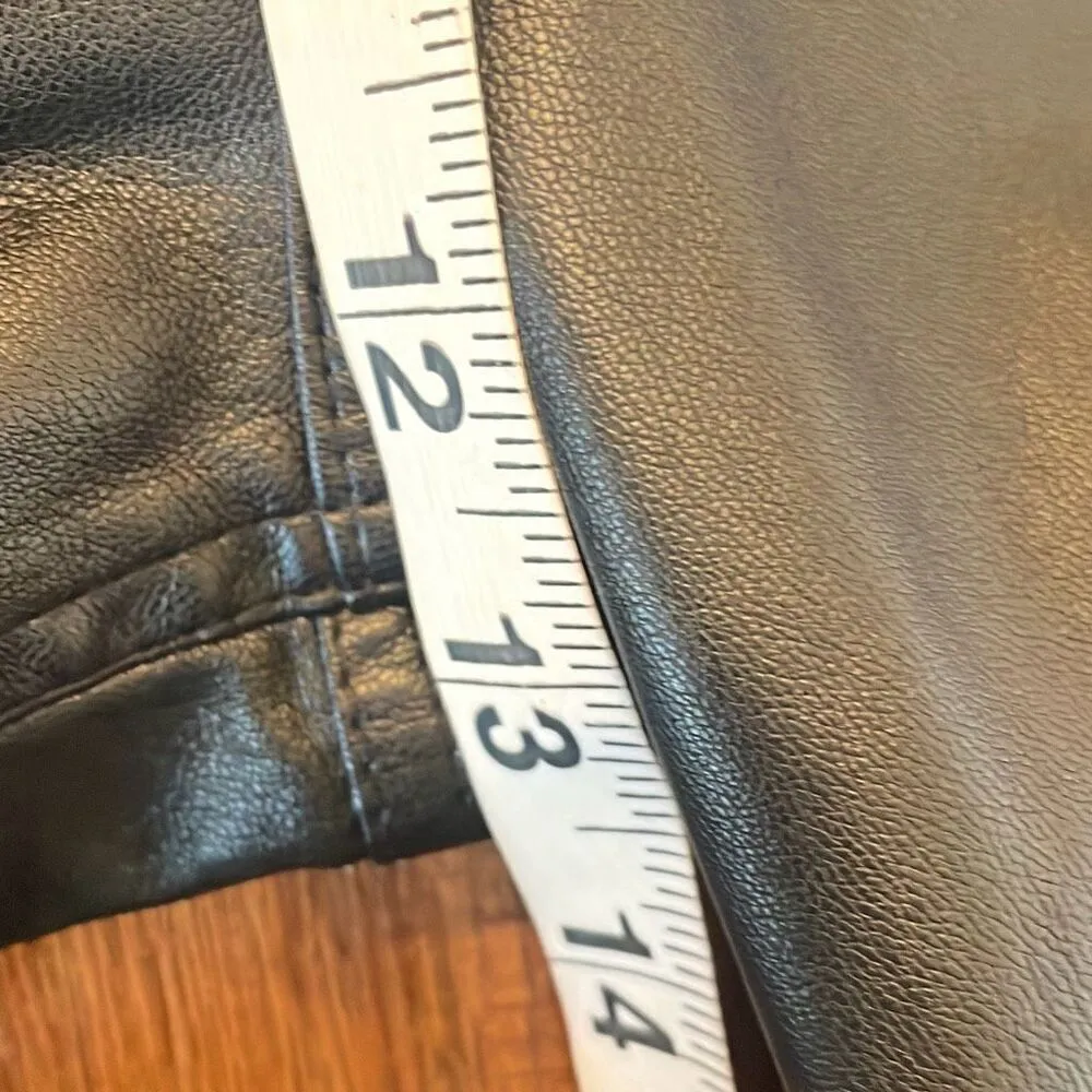 Berksha black faux leather straight leg pants size 30 - Image 5