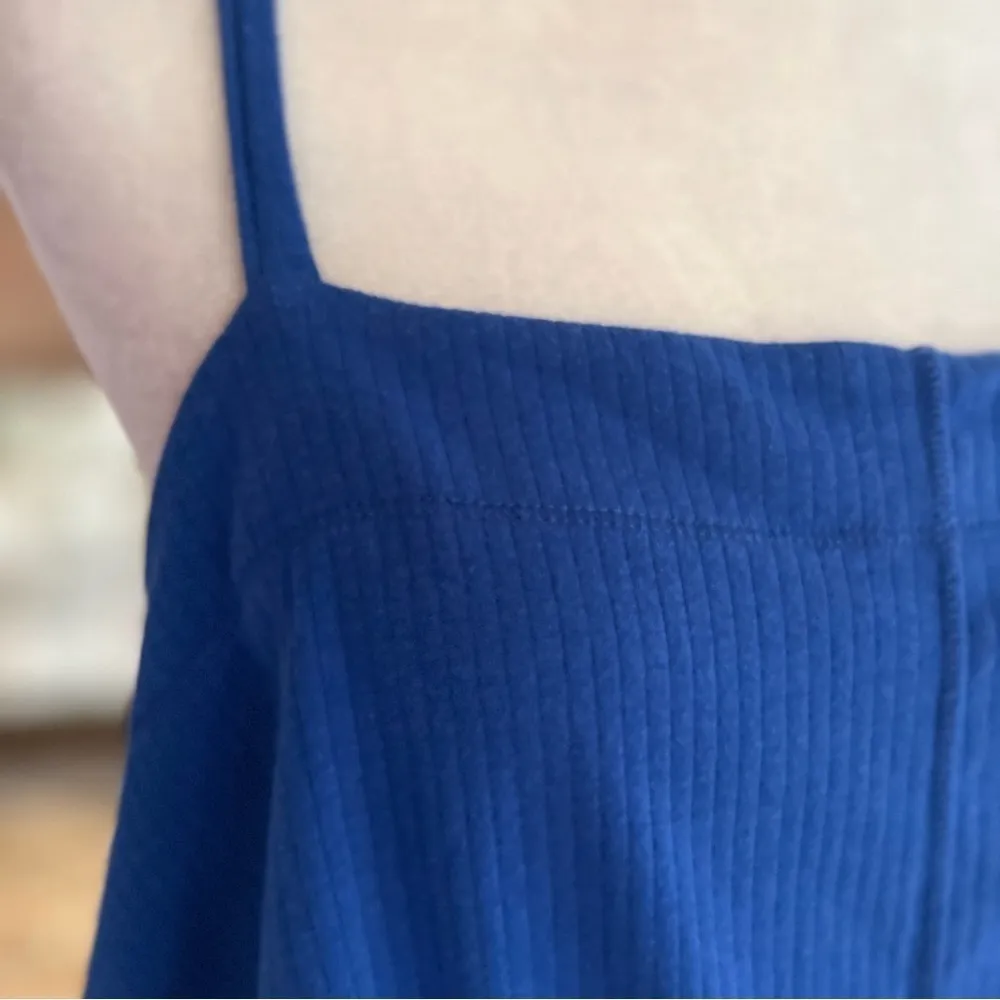 NWT Free People Intimately Marissa Bodysuit Royal Blue Knit Thong L Blouson Chic - Image 6