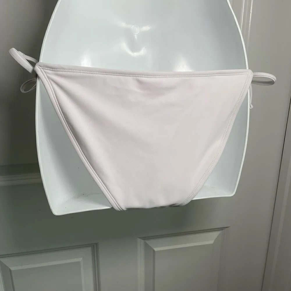 Xhilaration High Rise Side Ties White Bikini Medium - Image 9
