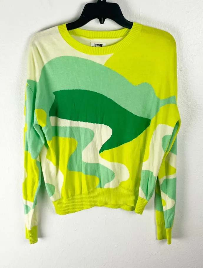 FUTURE COLLECTIVE x ALANI NOELLE Abstract Print Long Sleeves Sweater Size Medium - Image 1