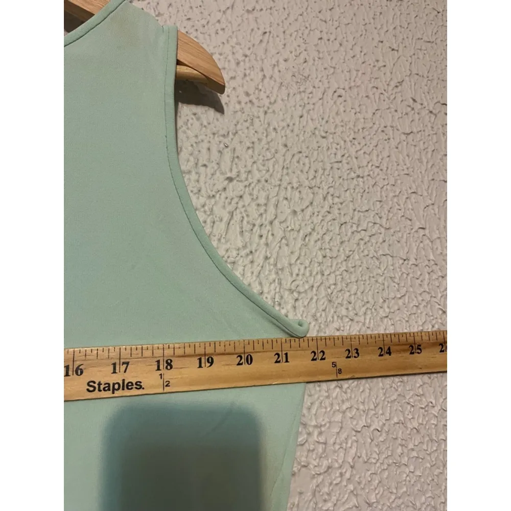 Eileen Fisher Green Mint Silk Stretch Jersey Scoop Neck Tunic Size XL - Image 5