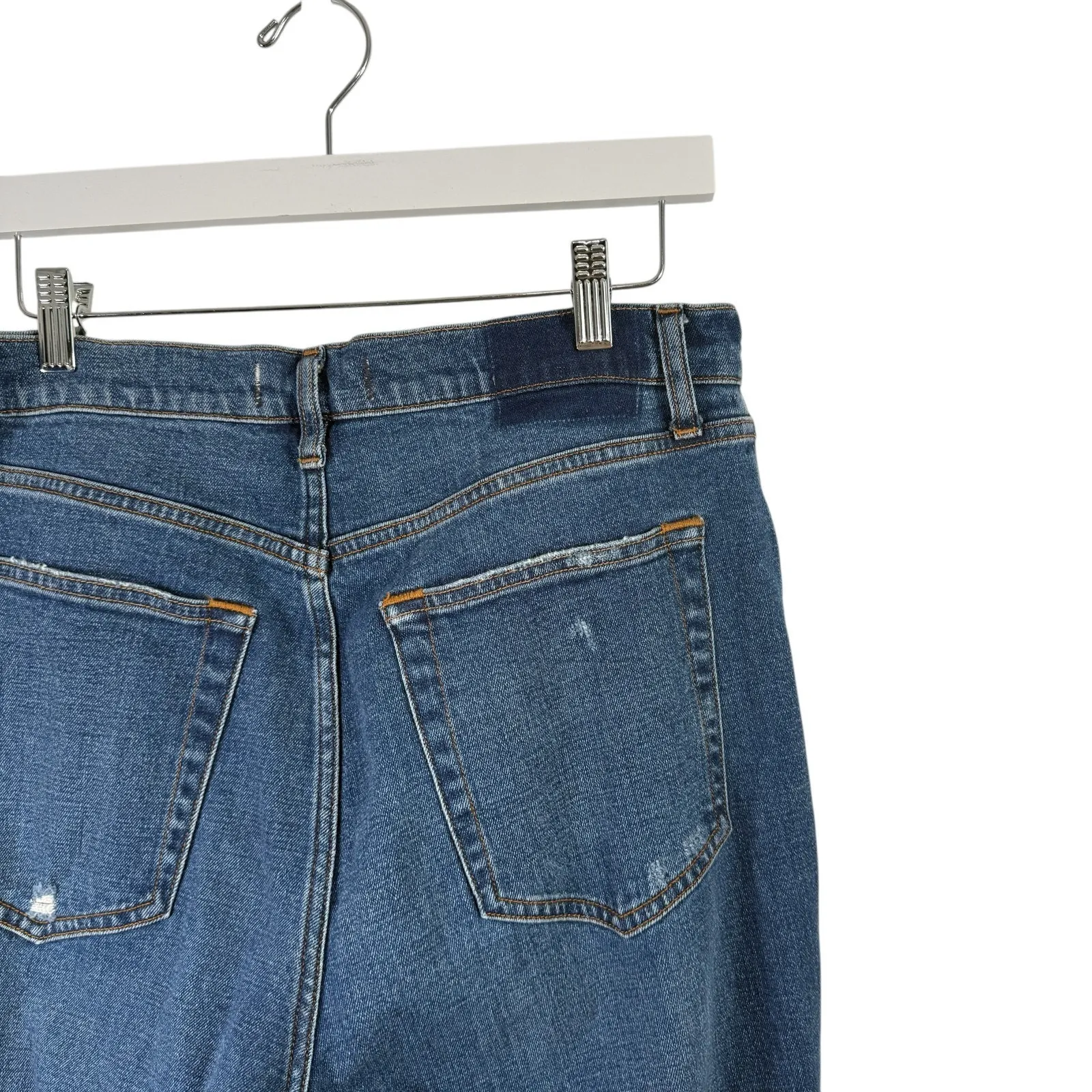 Abercrombie & Fitch Curve Love Ankle Straight Ultra High Rise Jeans Womens 32/14 - Image 6