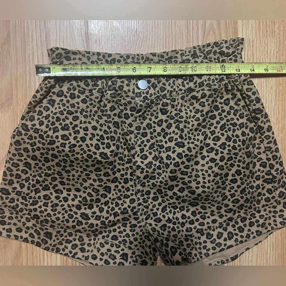 Ladies S Hudson grey high waisted cheetah print denim Tan - Image 8