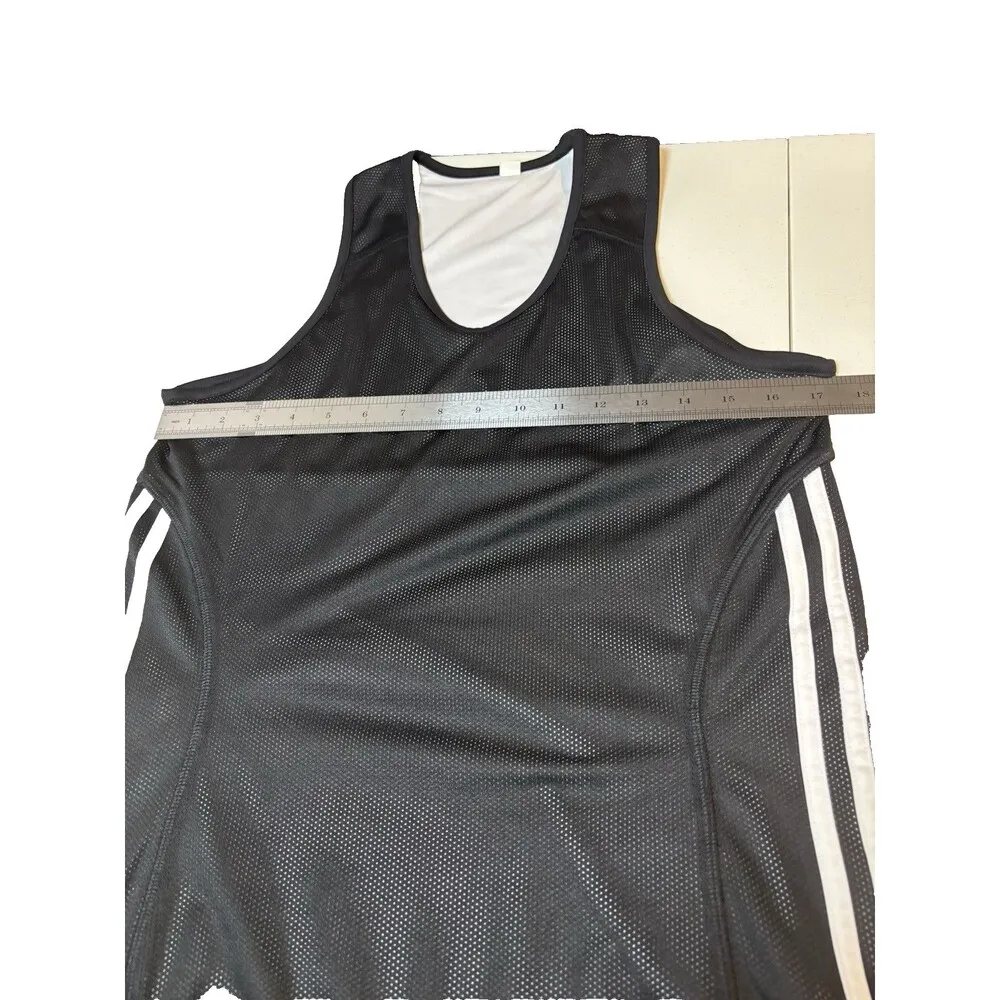 Adidas Basketball Jersey Climacool Black and White Striped Player 1G Pre-Owned - Image 7
