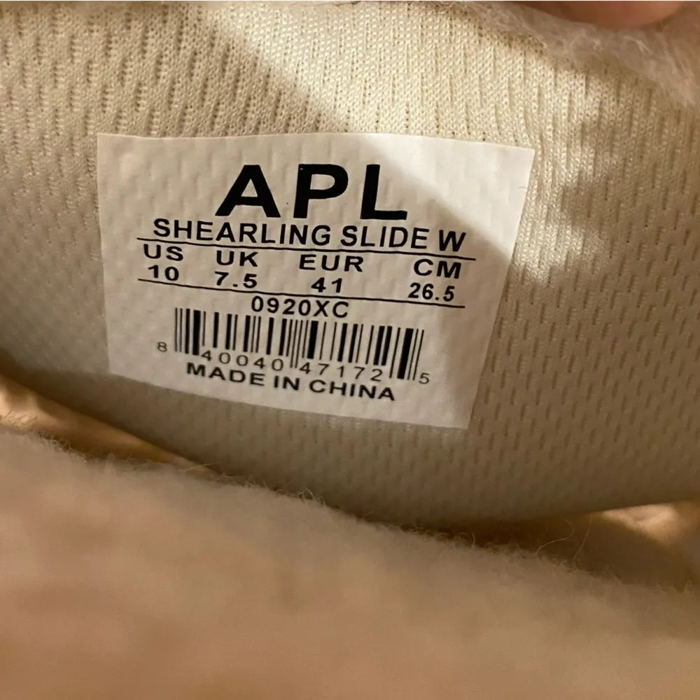 APL shearling slip on slide sandals size 10 - Image 7