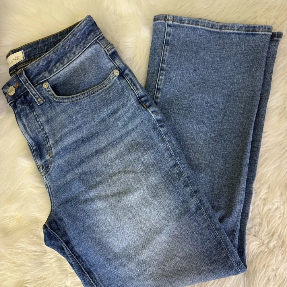 Madewell Mid Rise Kick Out Jeans Classic Blue Women's Jeans Size 28 - Image 7