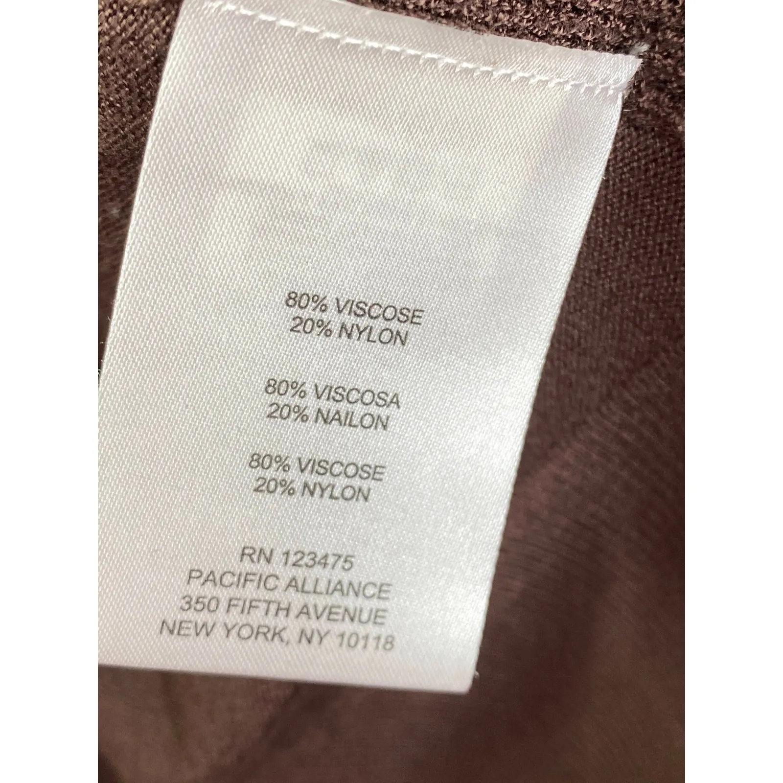 Jones New York Signature Brown Waffle Knit Sweatshirt Women's Size Medium M - Image 7