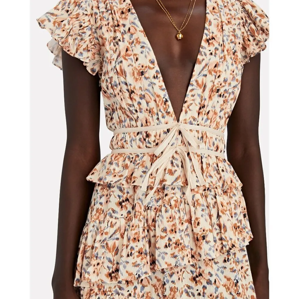 Ulla Johnson Printed Madeline Dress in Cream 4 Womens Midi Floral Bohemian - Image 11
