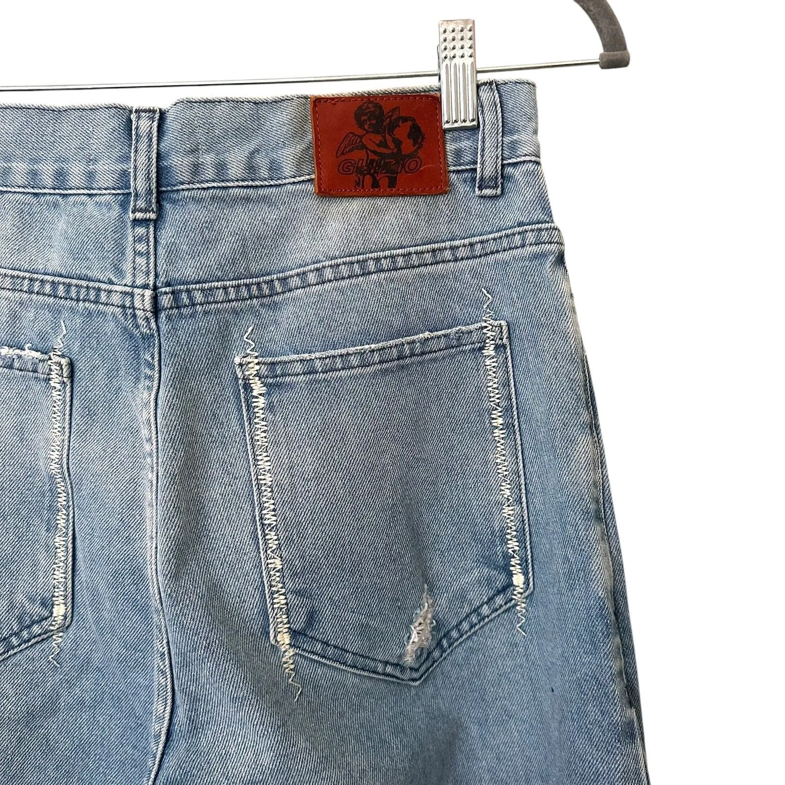 DANIELLE GUIZIO Distressed Straight Leg‎ Denim Sz 28 - Image 5