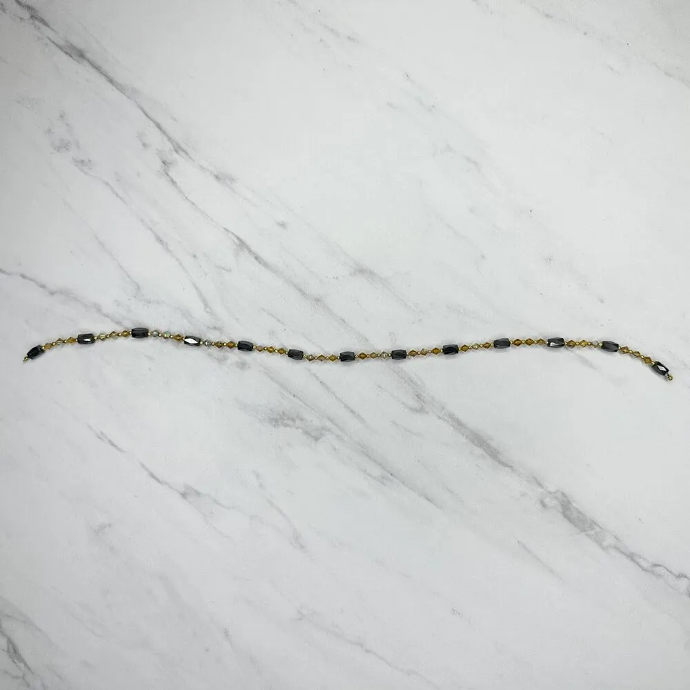 Iridescent and Yellow Beaded Magnetic Wrap Bracelet - Image 7