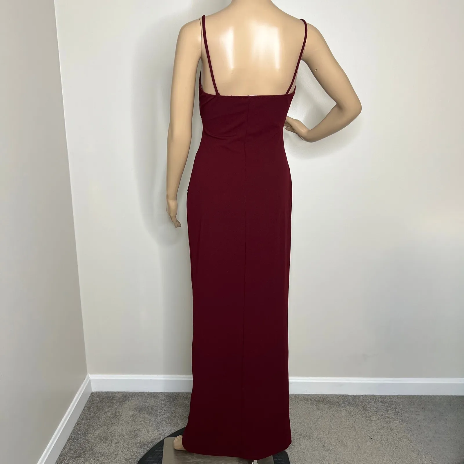 Lulus Sweetest Admirer Burgundy Ruched Surplice Maxi Dress - Image 3