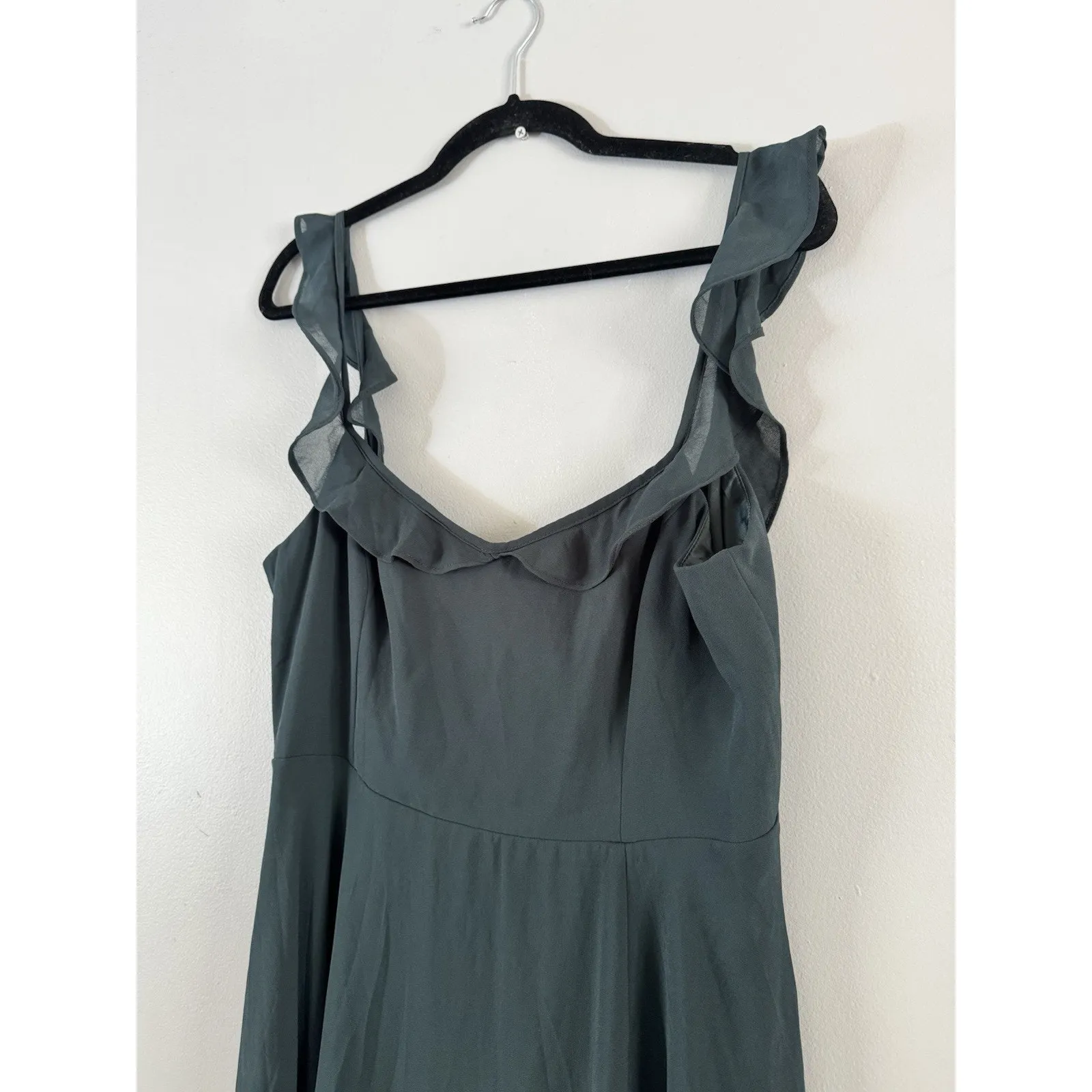 NWOT Lulus Dreamy Admiration Emerald Green Ruffled Maxi Dress Size XL - Image 6