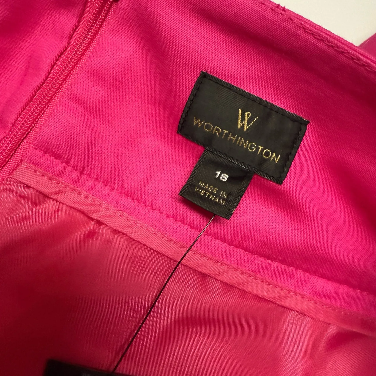 Worthington Womens Skirt Sz 16 Cheerful Pink Pencil Short NEW‎ Bright - Image 5