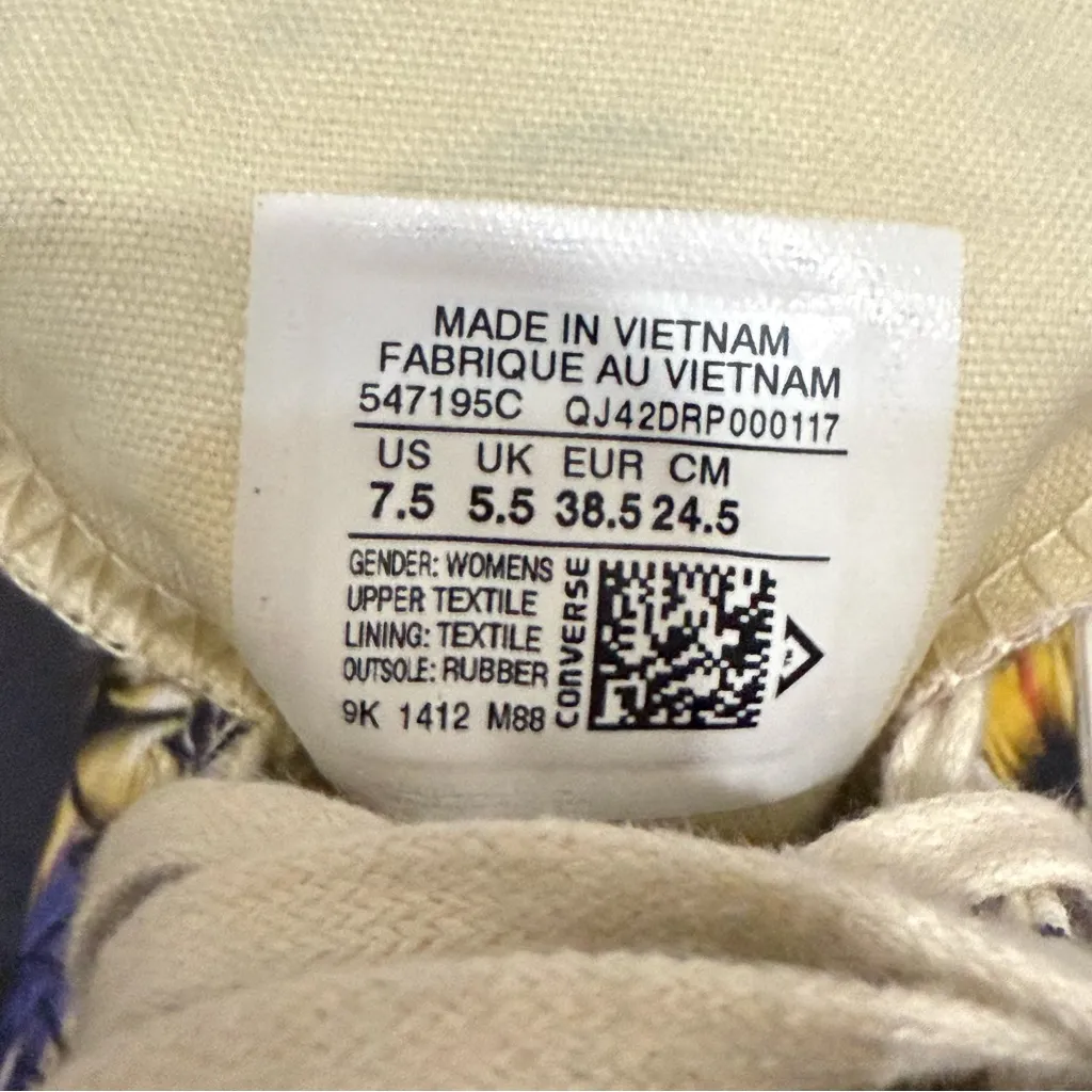 CONVERSE 547195C Chuck Taylor All Star Lux Hi Floral Hidden Heel Wedge Women 7.5 - Image 15