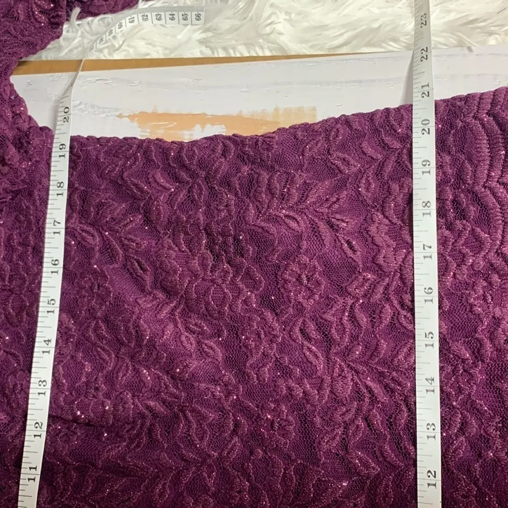 Alex Evenings Burgundy Jewel Neck Formal Special Occasion Party Dress Size 14W - Image 11