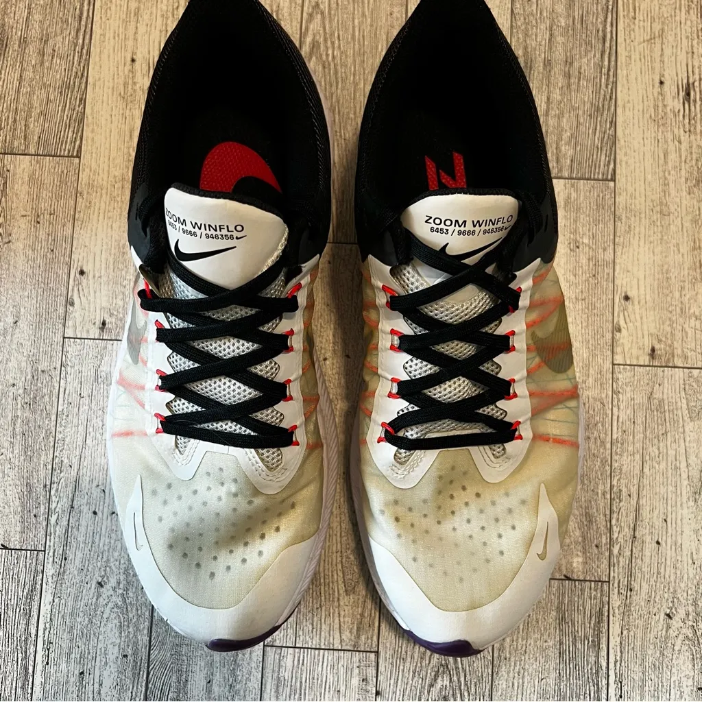 Nike Winflo Zoom 8 CW3421-103 Black/White Women's Running Shoes 9M - Image 6