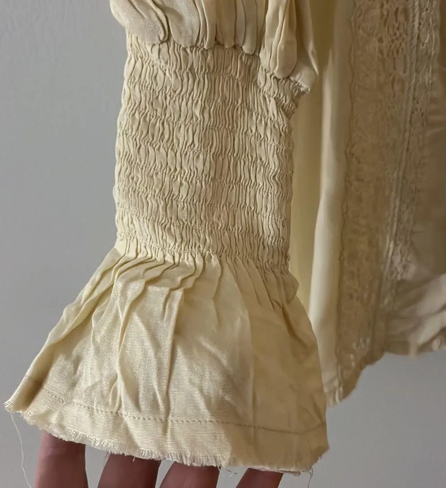 FREE PEOPLE  Mini Dress Size XS Cream FP One Vienna- NWT - Image 5