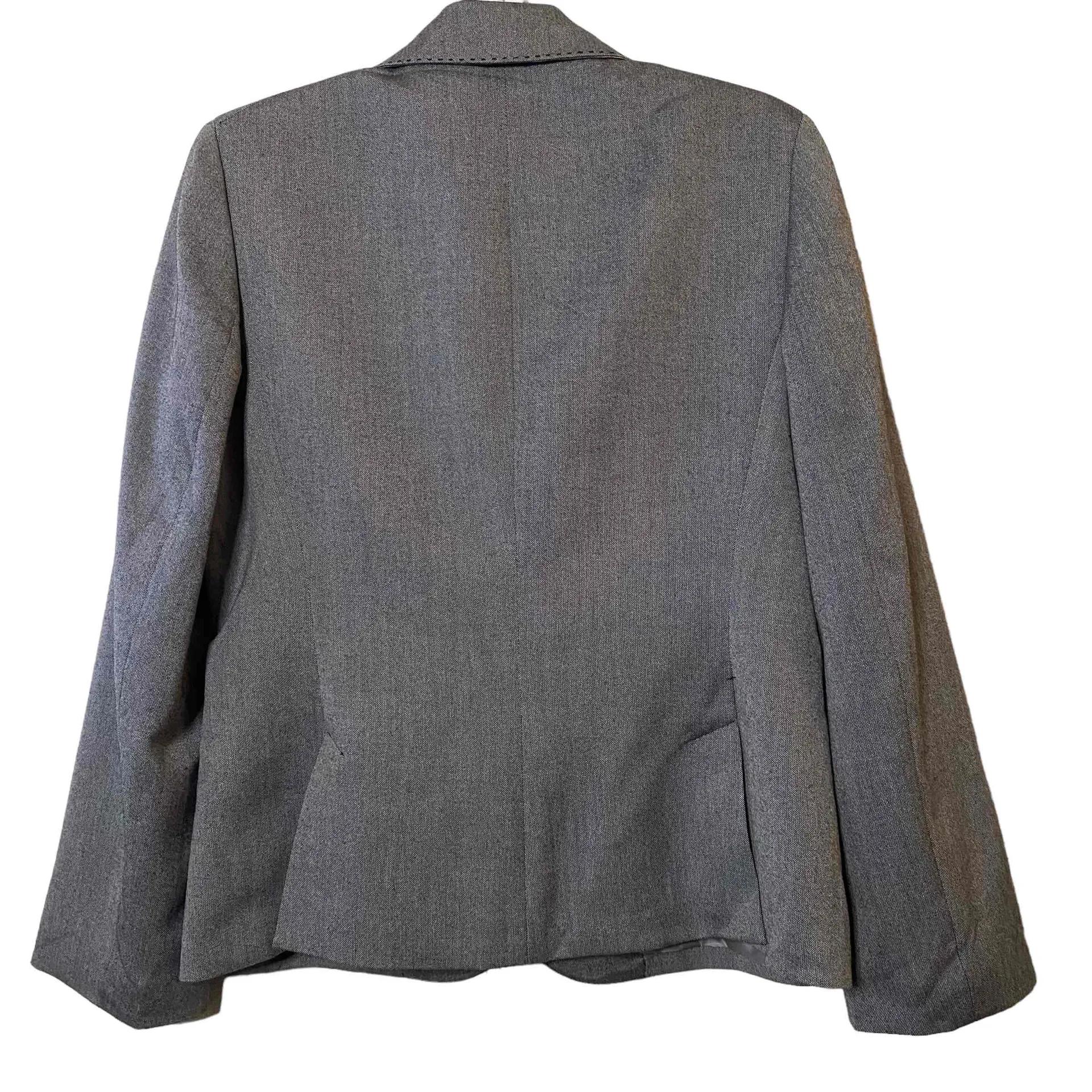 Anne Klein 2 Suits Womens Heathered Gray‎ Stitched Edging Blazer Jacket Size 10 - Image 11