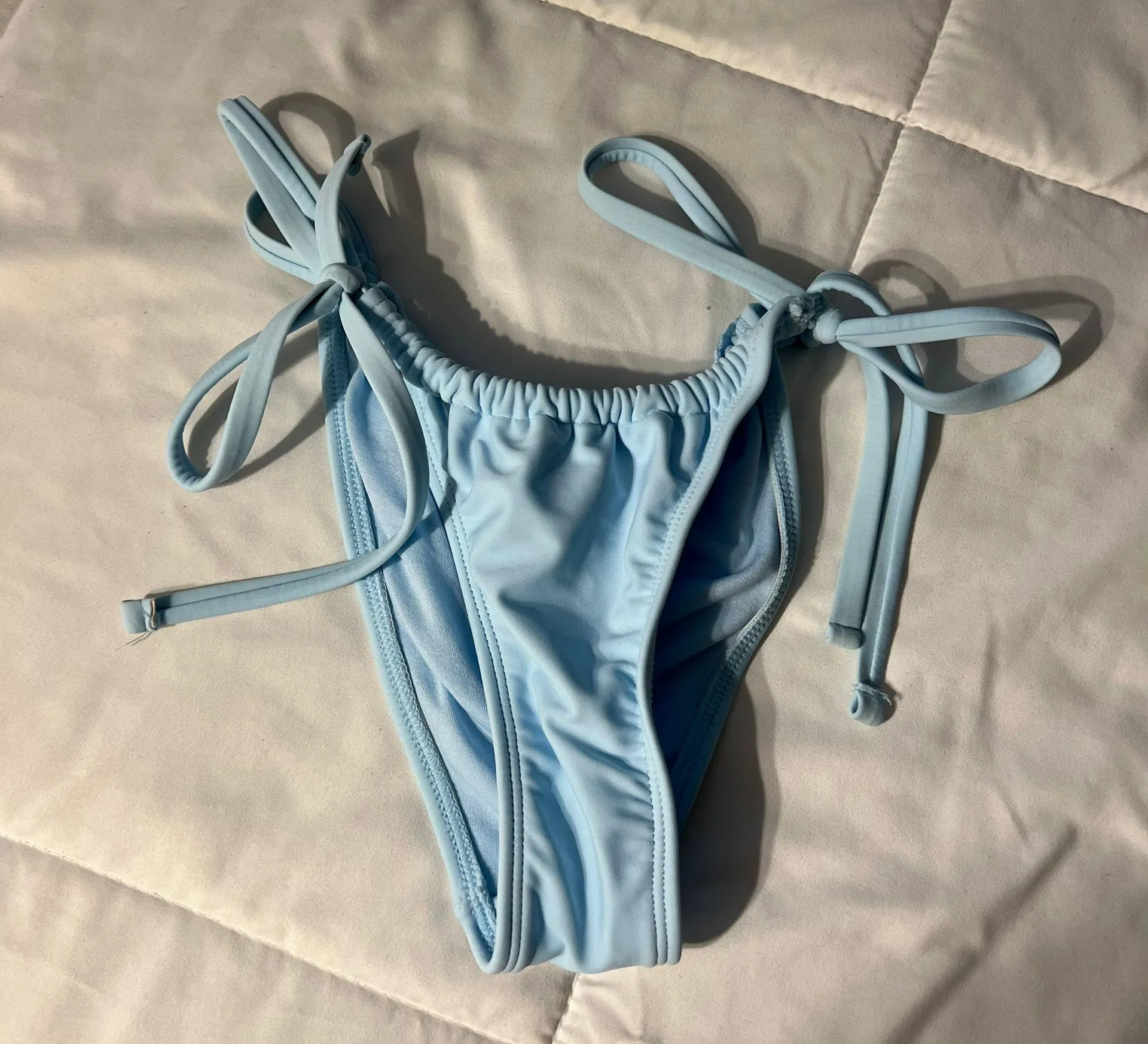 Target Juniors Shirred Baby Blue Underwire Bikini Set  - Image 3