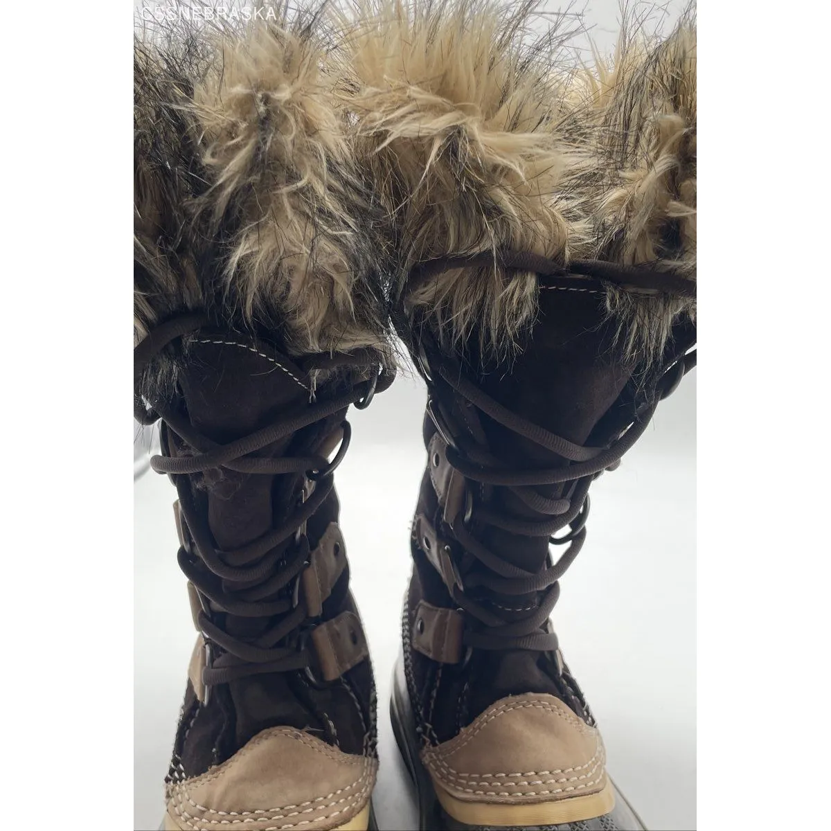 Sorel Brown Women's Joan Of Arctic Winter Boots NL1540 248 Fur Lined Hawk Size 7 - Image 2