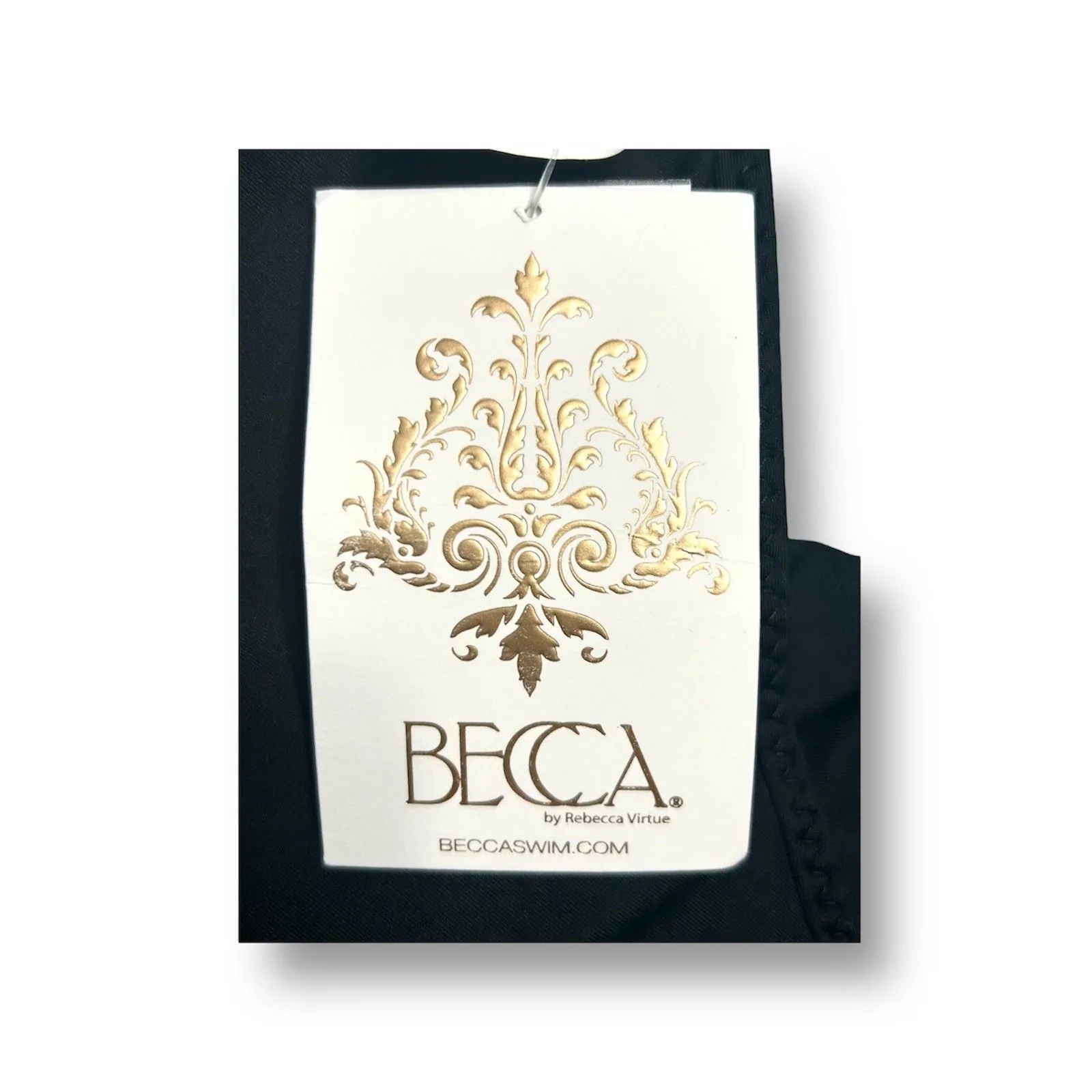 New BECCA by Rebecca Virtue Delilah Clare Plunge One-Piece Black Swimsuit Size L - Image 8