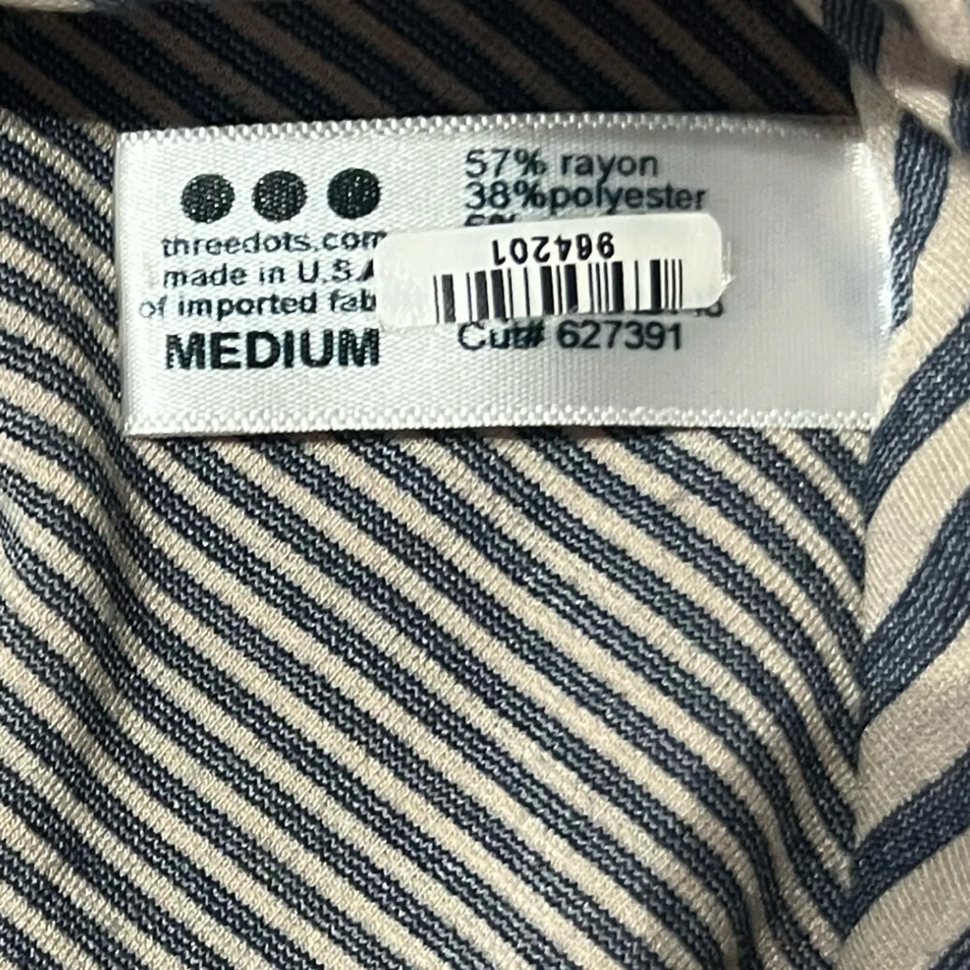 Three Dots Striped Black and White Women's Skirt M - Image 4