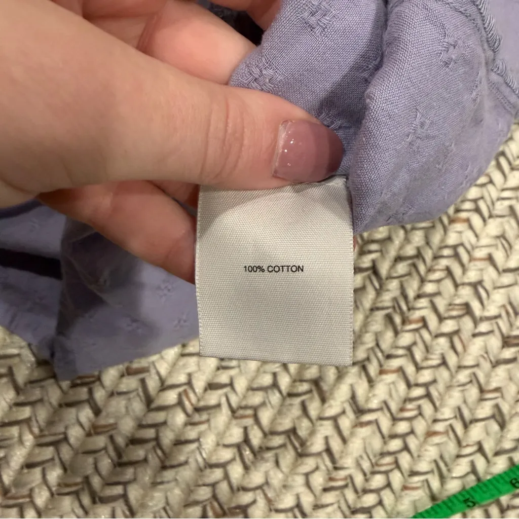 REI Purple Button Down Textured Short Sleeve Shirt Size XL - Image 5