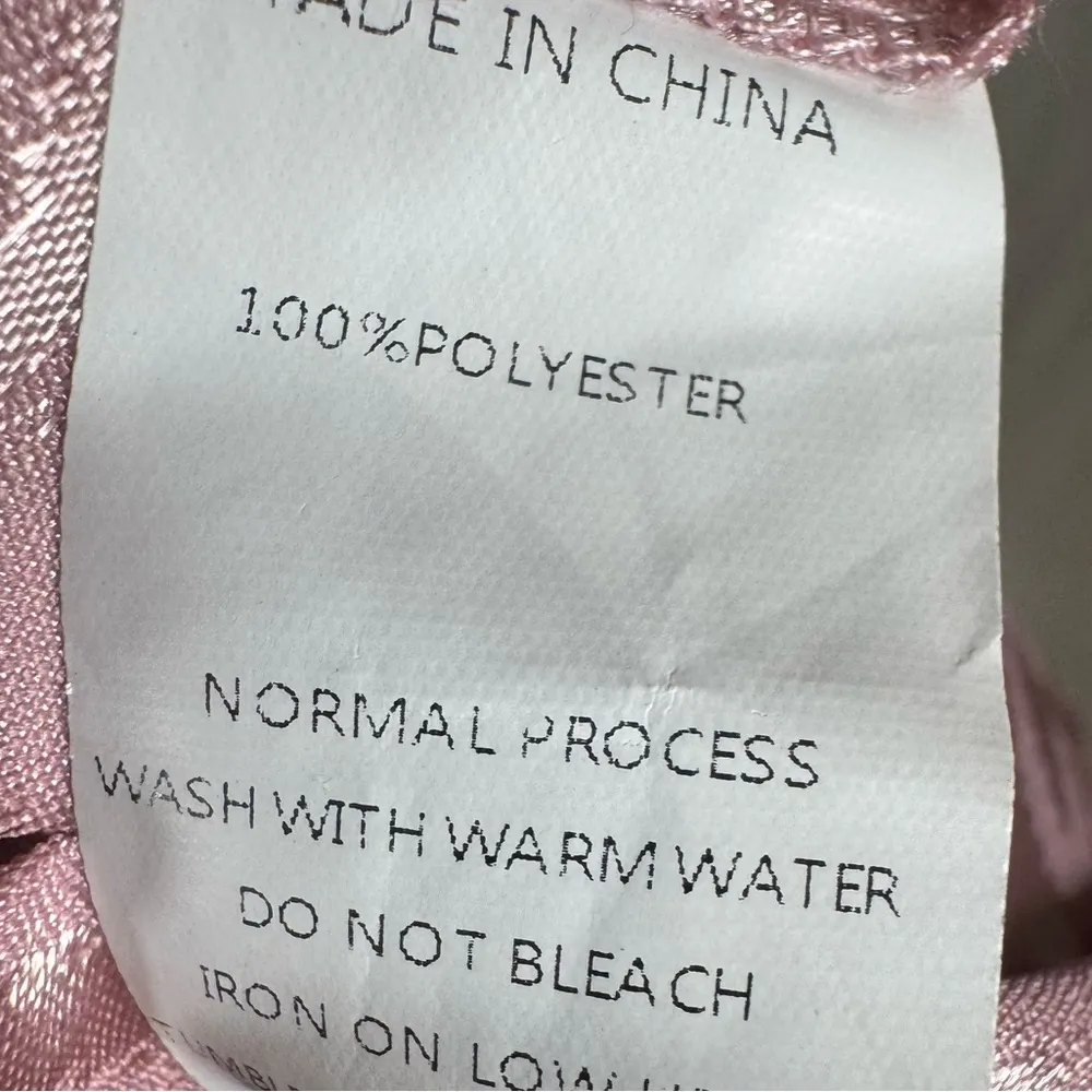 Pink blush leopard animal print satin true wrap maxi dress size medium - Image 9