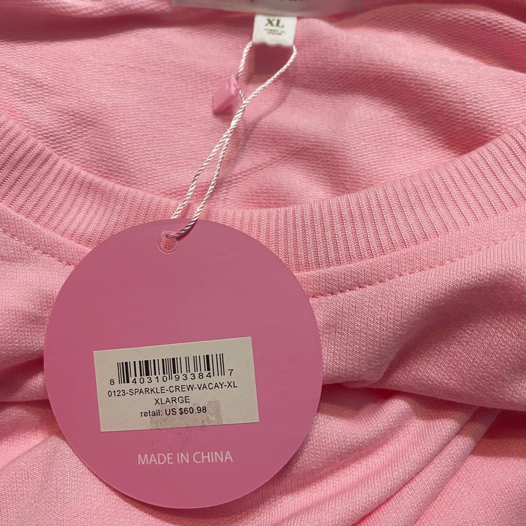 NWT - Women’s Simply Southern Yay For Vacay Sweatshirt - Size XL - Pink - Image 6