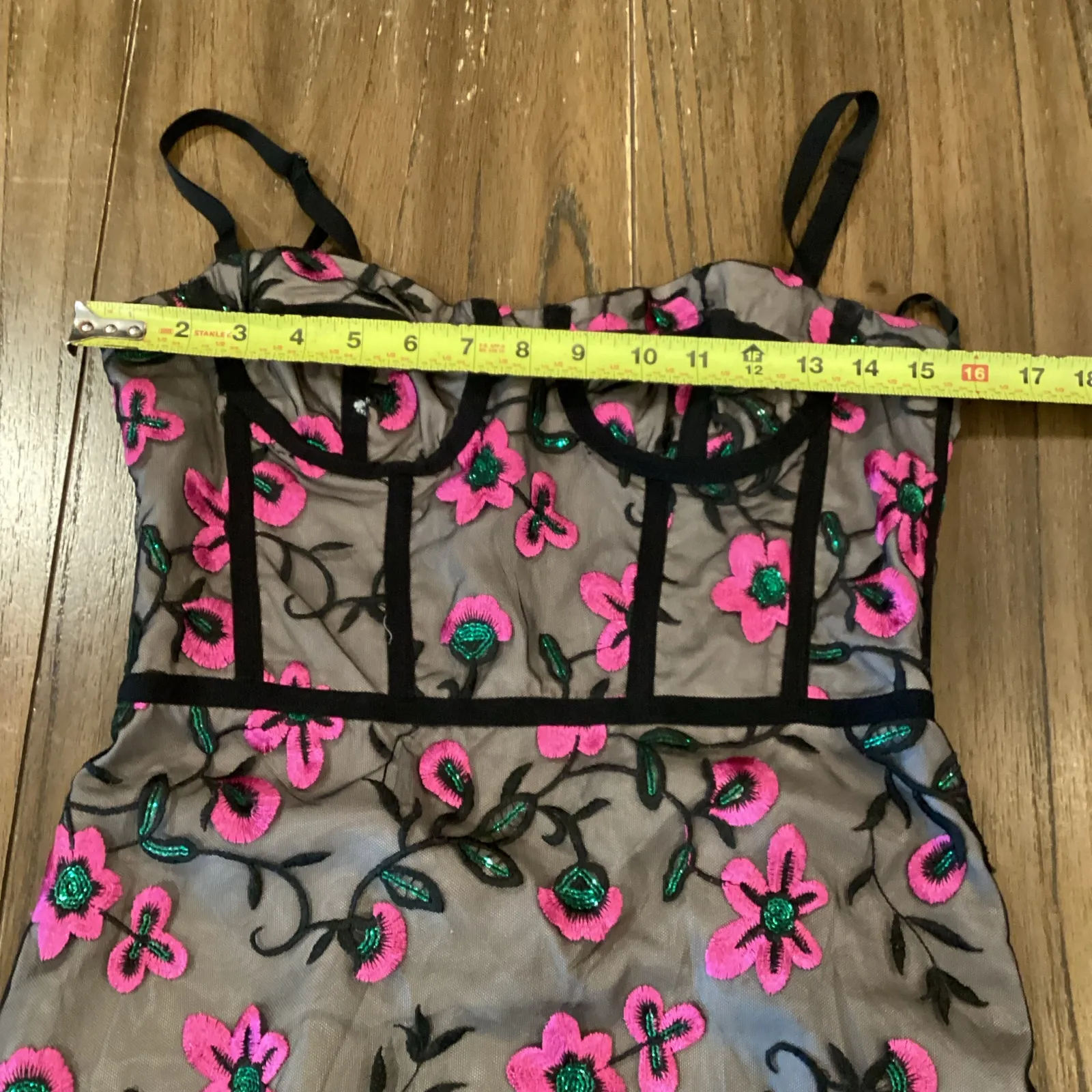 Revolve Milly Bustier Knee length floral lace sheath cocktail Mini dress 6 - Image 6