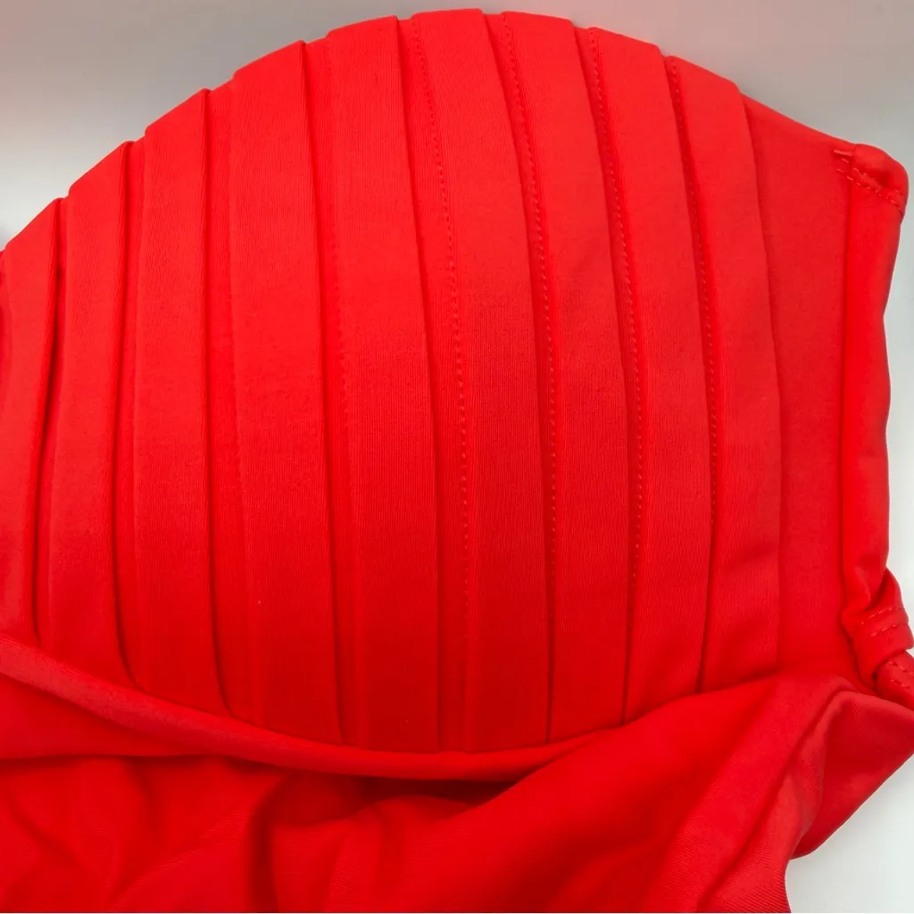 ekouaer red Vintage/retro Inspired One piece Monokini swimsuit women's 16 NWT - Image 2